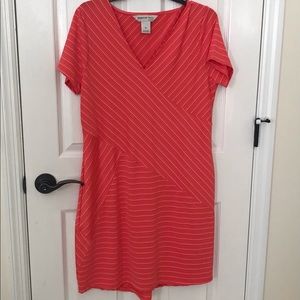 Coral casual summer dress.